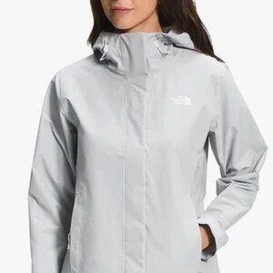 Women's North Face Resolve 2 Dryvent Rain Jacket, Light Gray, Size M
